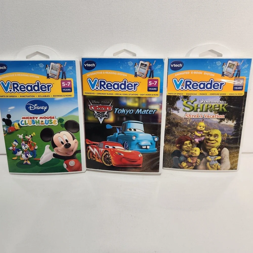 VTech VReader Interactive E-Reading System + 6 Cartridges
